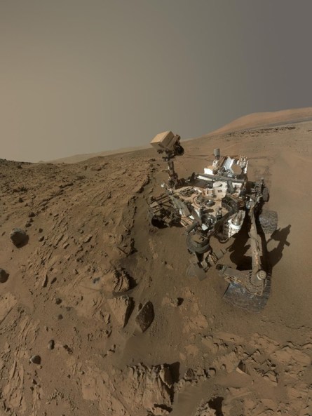 NASA’s Mars Curiosity Rover captures a selfie to mark a full Martian year — 687 Earth days — spent exploring the Red Planet. (NASA/JPL-Caltech/MSSS)