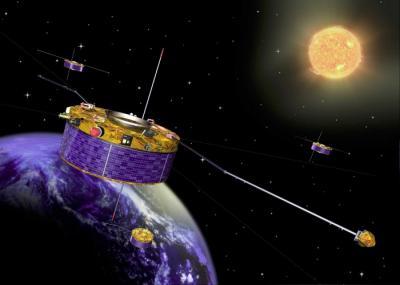  The study has been carried out with data from the four Cluster satellites.  (Photo Credit: Image: ESA)
