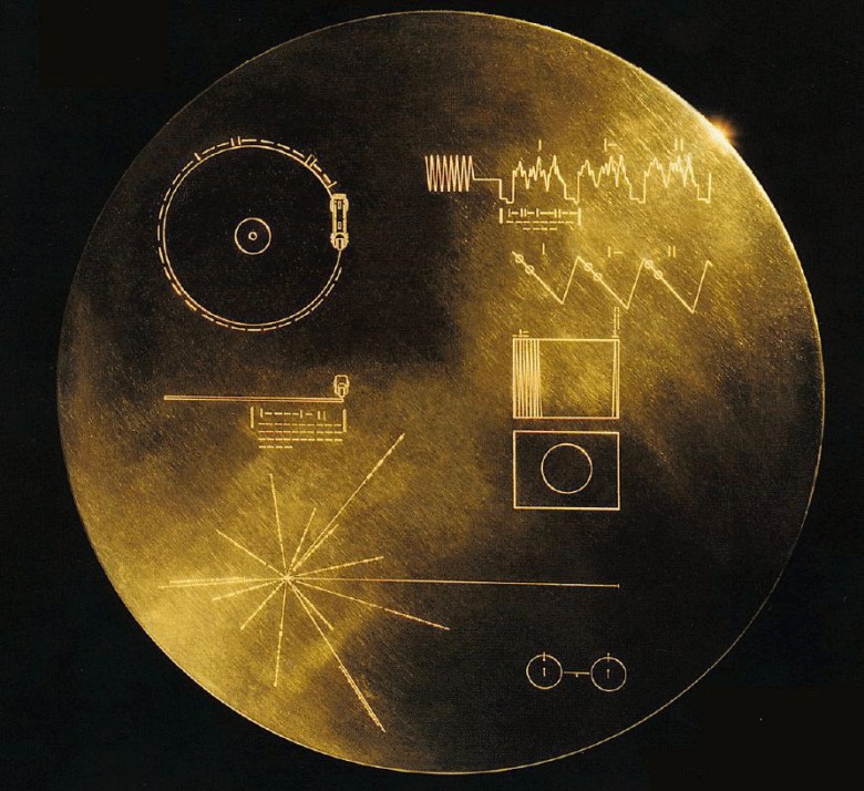 The Golden Record carried a message from Earth on board NASA's Voyager 1 and Voyager 2 missions. (Credit: NASA)