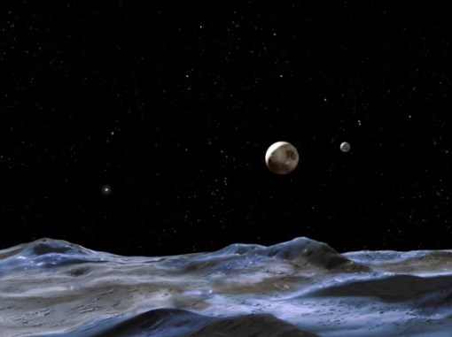 Artist impression of Pluto and Charon (NASA)