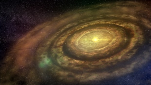 Artist's conception of a protoplanetary disc. Credit: University of Copenhagen/Lars Buchhave