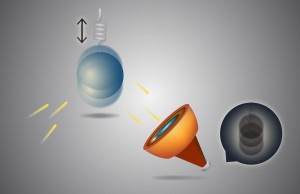 Mechanical oscillators translate an applied force into measureable mechanical motion. The Standard Quantum Limit is imposed by the Heisenberg uncertainty principle, in which the measurement itself perturbs the motion of the oscillator, a phenomenon known as “quantum back-action.” (Credit: Kevin Gutowski) 