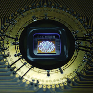Quantum Photonic Imager: Ostendo’s light-field display produces 3-D images using light-emitting pixels and piles of pixel-level processing. (Credit: Ostendo Technologies)