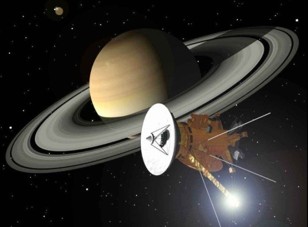 Cassini has uncovered a trove of exciting scientific information by discovering new moons of Saturn, exploring the jetting geysers of Enceladus, and studying the bizarre polar hexagon at Saturn’s north pole. (Credit: NASA) 