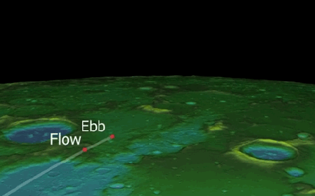 Twin spacecraft, named Ebb and Flow — about the size of washing machines — chased each other around the moon for three months. (Credit: NASA)