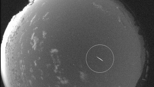 Look up, sky watchers! NASA cameras caught this streak over the New Mexico skies on Sunday, as the Perseid meteor shower heats up. (Credit: NASA)