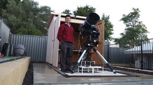 Perth engineer ‘TG’ Tan hunts planets with his backyard observatory in Mt Claremont. (Credit: TG Tan)