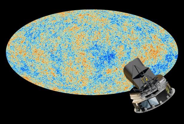  The anisotropies of the Cosmic microwave background (CMB) as observed by Planck. The CMB is a snapshot of the oldest light in our Universe, imprinted on the sky when the Universe was just 380 000 years old. It shows tiny temperature fluctuations that correspond to regions of slightly different densities, representing the seeds of all future structure: the stars and galaxies of today. (Credit: ESA and the Planck Collaboration - D. Ducros)