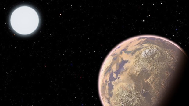 n this artist's conception, the atmosphere of an Earthlike planet displays a brownish haze â the result of widespread pollution. (Credit: Christine Pulliam/Harvard-Smithsonian Center for Astrophysics)