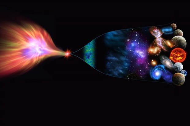 our known universe could be the three-dimensional “wrapping” around a four-dimensional black hole’s event horizon. In this scenario, our universe burst into being when a star in a four-dimensional universe collapsed into a black hole. (Credit: Perimeter Institute)