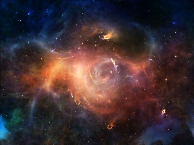 Einstein was the first person to propose that ‘empty space’, which does not contain matter or radiation, is not actually empty and in fact has a residual energy.  This empty space is also capable of creating more space from itself. (Credit: benmoat/Shutterstock) 
