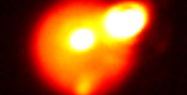 Footage from the Venus Express orbiter confirmed sightings of hot spots on the surface of the planet, in accordance with volcanoes still simmering. (Credit: NASA)