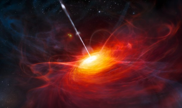 "The puzzle has been how these 'seed' black holes grew into the monsters that we now see within the time available, a few billion years at best," says Priyamvada Natarajan, who proposes that early quasars took in a "super boost," feasting from large reservoirs of gas that were part of early star clusters. (Credit: Lollito Larkham/Flickr) 