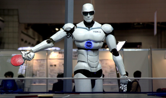 Nearly half of the respondents (48%) predicted that robots and AI will displace more jobs than they create over the coming decade. While that left a slim majority believing the impact of technology on employment will be neutral or positive. (Credit: Humanrobo/Wikimedia Commons)
