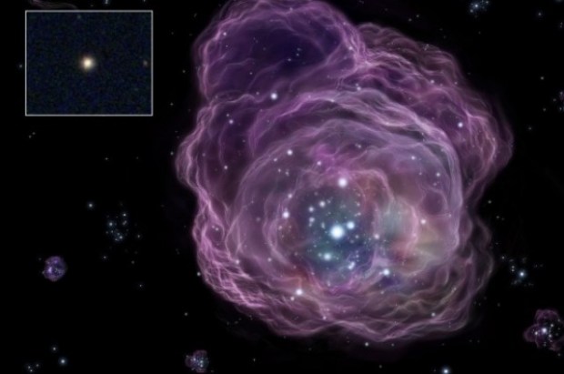 The very first stars in the Universe might have been hundreds of times more massive than the Sun. Credit: Artist's impression by National Astronomical Observatory of Japan