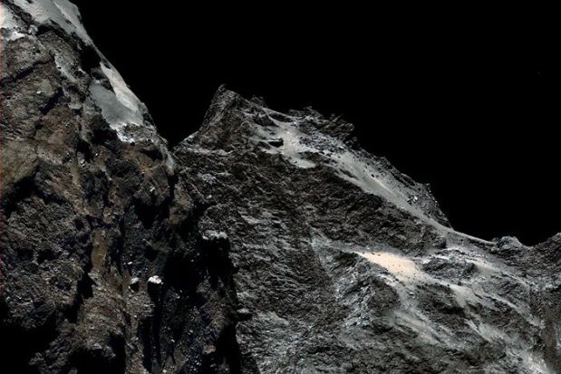 The lonely landscape of Rosetta's comet