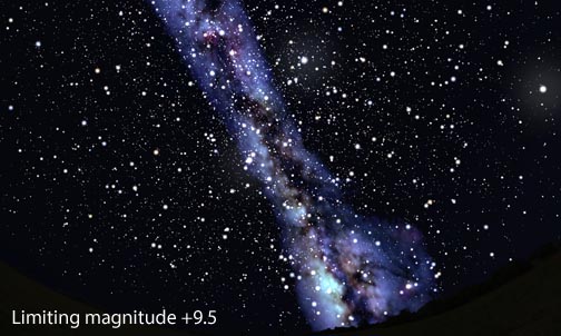 The sky facing south at nightfall in late September from a dark, light-pollution-free site with stars visible to magnitude 6.5, the naked eye limit. (Credit: Stellarium)