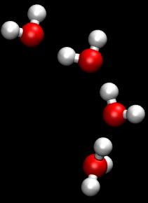 Protons tunnel across a series of hydrogen bonds between hydronium ions and water molecules. (Credit: Wiki)