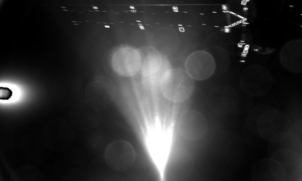  Philae’s shot of its mothership shortly after separation. Photograph: ESA/Handout/ESA/Handout/Corbis 