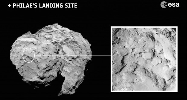 Philae's landing site isn't perfect, but it's as close as the ESA could get. (ESA)