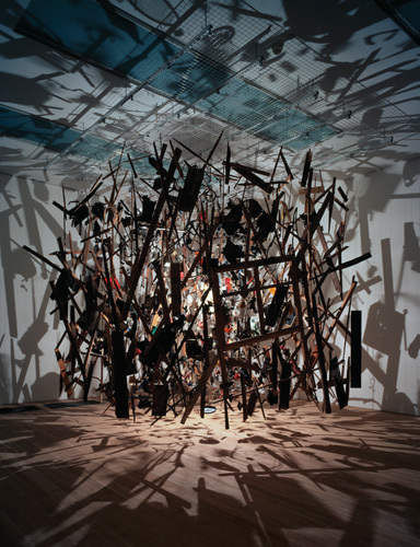"Cold Dark Matter: An Exploded View" Art Print by Cornelia Parker.  An artistic interpretation of Dark Matter. (Credit: Cornelia Parker)