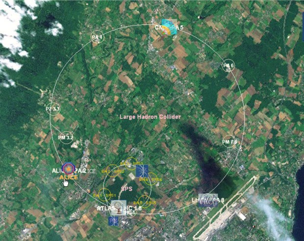 Aerial of Cern (Credit: CERN / LHC)