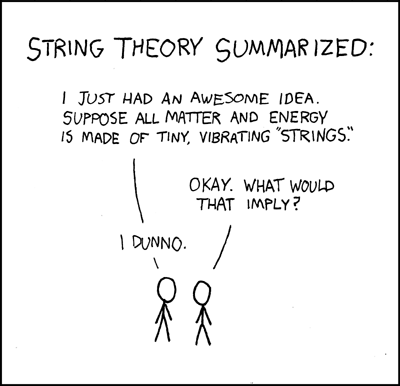 Is String Theory in trouble?(Credit: xkcd.com)